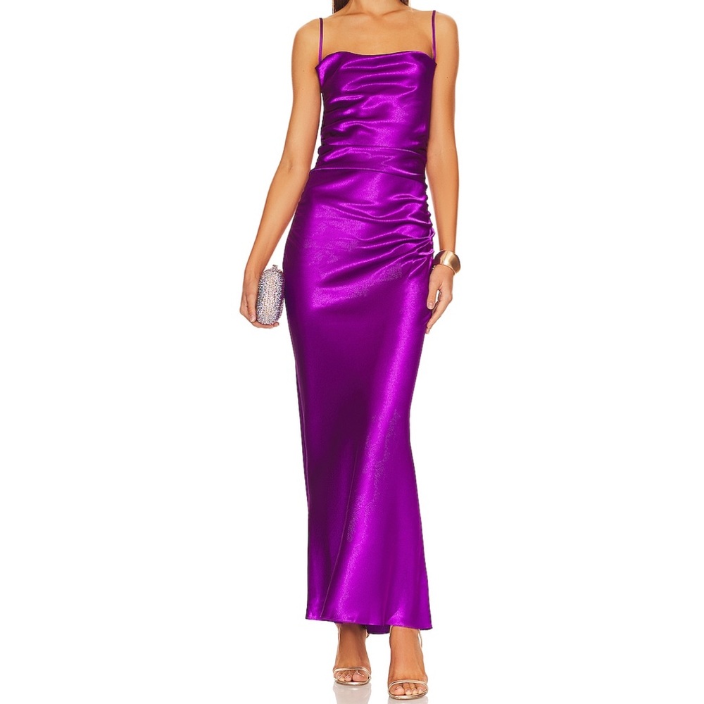 Superdown Purple Satin Gown